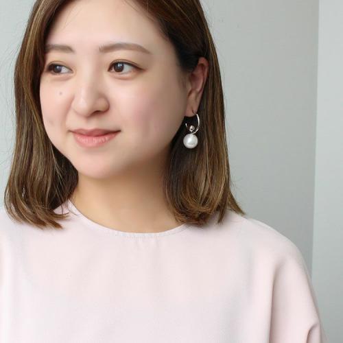 ＜アビステ＞パールフープピアス/3240071