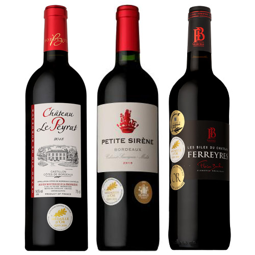 【送料当社負担】飲み頃ボルドー赤ワイン3本セット