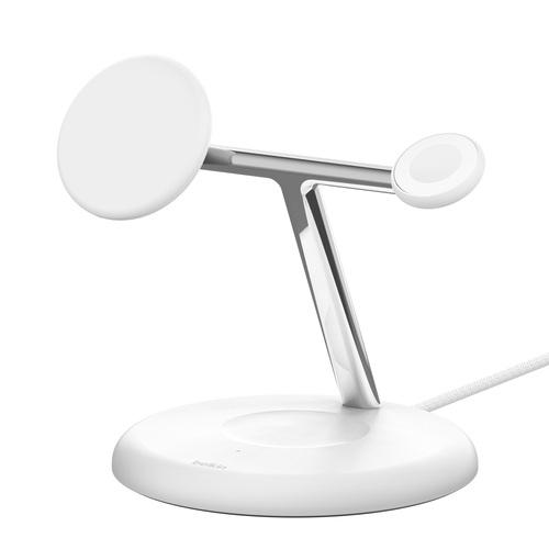 ＜Belkin＞BoostCharge Pro Qi2 3-in-1 ワイヤレス充電スタンド ホワイト