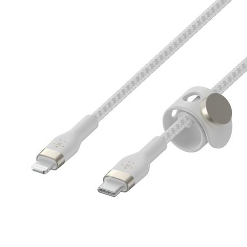 ＜Belkin＞BoostCharge Pro Flex USB-C to ライトニングケーブル ホワイト 1m