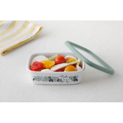 ＜富士ホーロー＞ムーミンフラワーガーデン　浅型角容器S