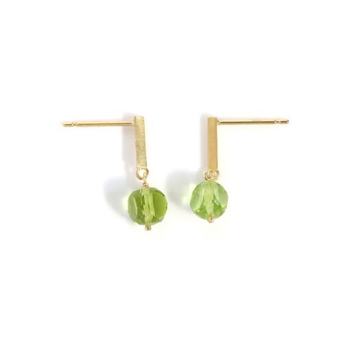 ＜HASUNA＞8月誕生石 Signature ピアス ペリドット