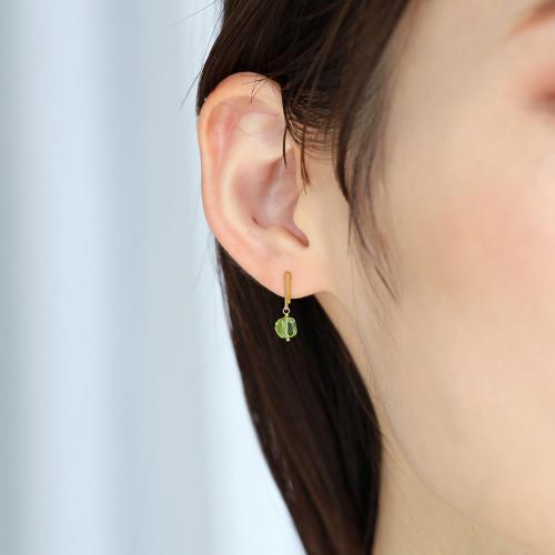 ＜HASUNA＞8月誕生石 Signature ピアス ペリドット