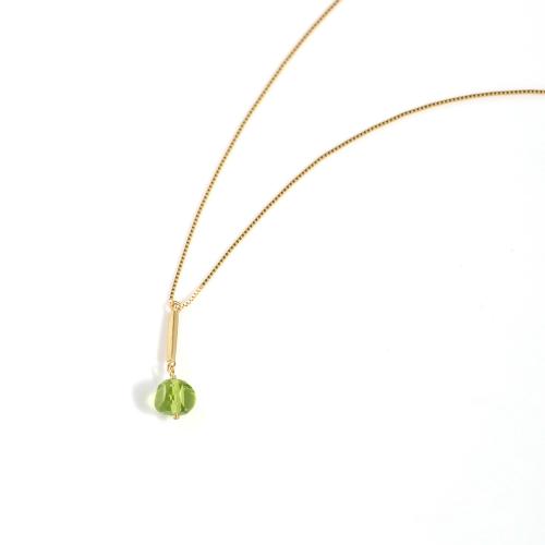 ＜HASUNA＞8月誕生石Signature ネックレス ペリドット