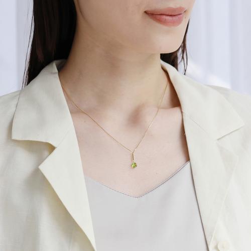 ＜HASUNA＞8月誕生石Signature ネックレス ペリドット