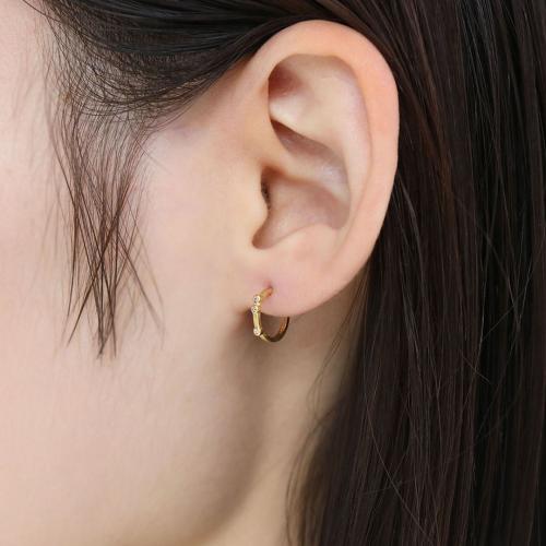 ＜HASUNA＞4月誕生石 eclat DIA フープピアス #1