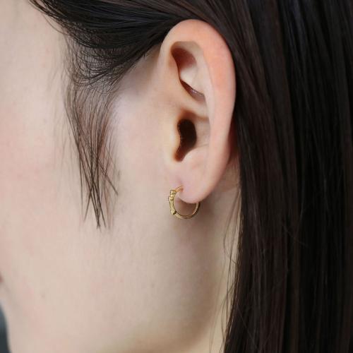 ＜HASUNA＞4月誕生石 eclat DIA フープピアス #1