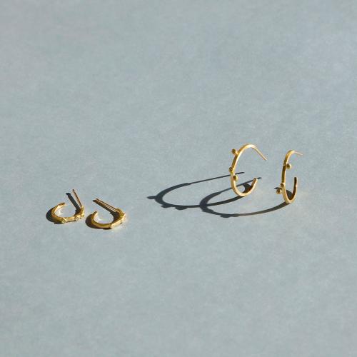 ＜HASUNA＞4月誕生石 eclat DIA フープピアス #2