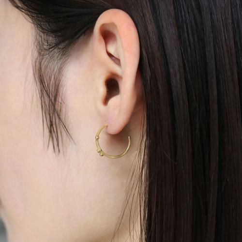 ＜HASUNA＞4月誕生石 eclat DIA フープピアス #2