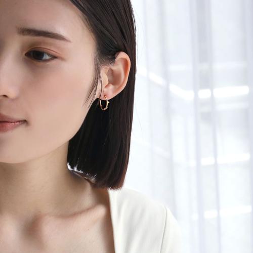 ＜HASUNA＞4月誕生石 eclat DIA フープピアス #2