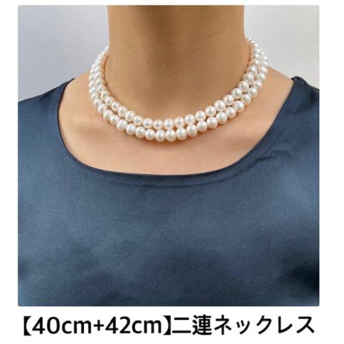 ＜ミワ＞淡水パールネックレス＆ブレスレット(コンバーチブル)