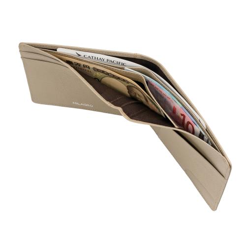 ＜ミラグロ＞シュリンクレザー・トラベルウォレット