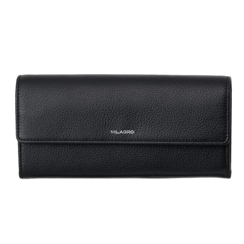 ＜ミラグロ＞シュリンクレザー・ギャルソン長財布