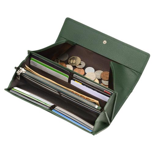 ＜ミラグロ＞シュリンクレザー・ギャルソン長財布