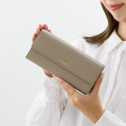 ＜ミラグロ＞シュリンクレザー・ギャルソン長財布