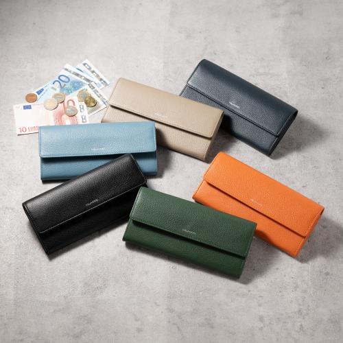 ＜ミラグロ＞シュリンクレザー・ギャルソン長財布