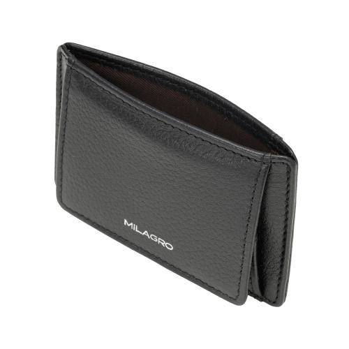 ＜ミラグロ＞シュリンクレザー・薄型コイン&パスケース