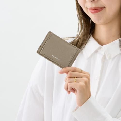 ＜ミラグロ＞シュリンクレザー・薄型コイン&パスケース