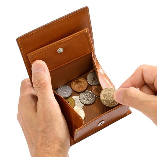 ＜ミラグロ＞イタリアンオイルドレザー・薄型コンパクト財布