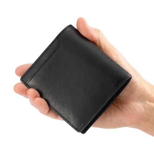 ＜ミラグロ＞イタリアンオイルドレザー・薄型コンパクト財布