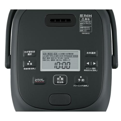 ＜象印＞圧力IH炊飯ジャー「極め炊き」NW-BA10(5.5合炊き)