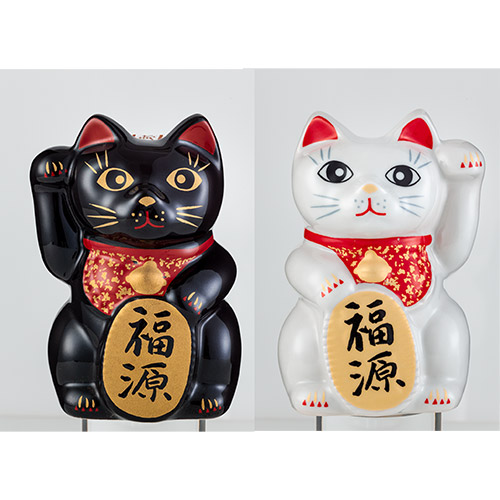 ★20セット限定★＜福源酒造＞招き猫　白・黒 2本セット