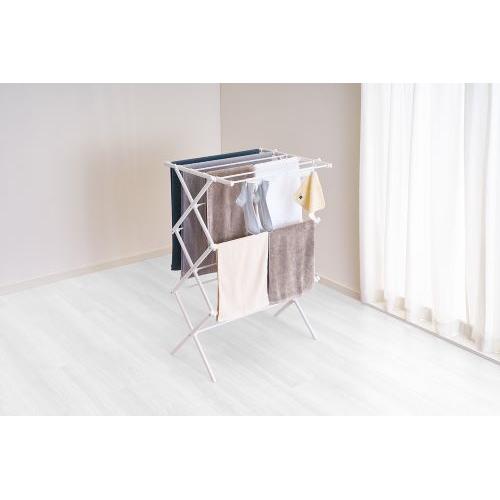 ＜ベストコ＞Quick Lock平干しもできるコンパクトスタンド物干し