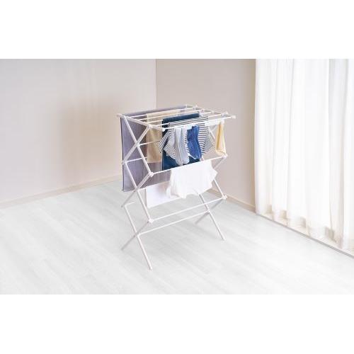 ＜ベストコ＞Quick Lock平干しもできるコンパクトスタンド物干し