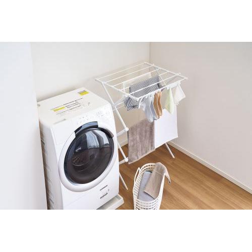 ＜ベストコ＞Quick Lock平干しもできるコンパクトスタンド物干し