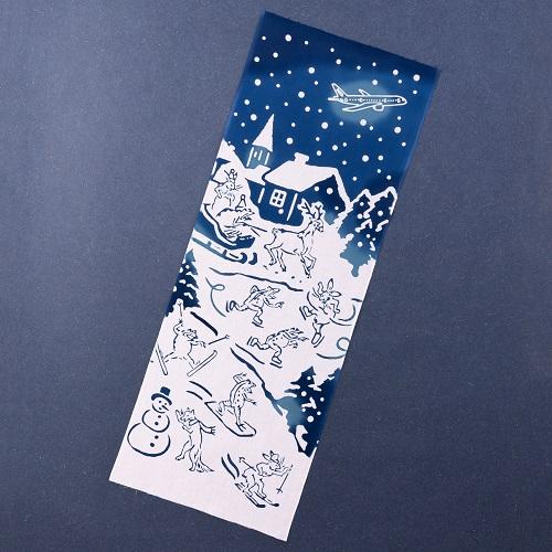 ＜ANAオリジナル＞かまわぬ for ANA　てぬぐい　鳥獣戯画（世界の旅 冬）