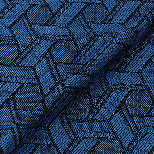 ＜ANA FINDS＞kuska fabric シルクショートマフラー（ブルー）