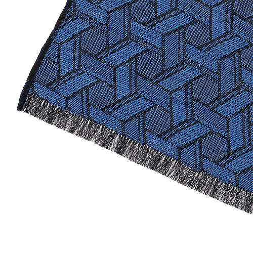 ＜ANA FINDS＞kuska fabric シルクショートマフラー（ブルー）