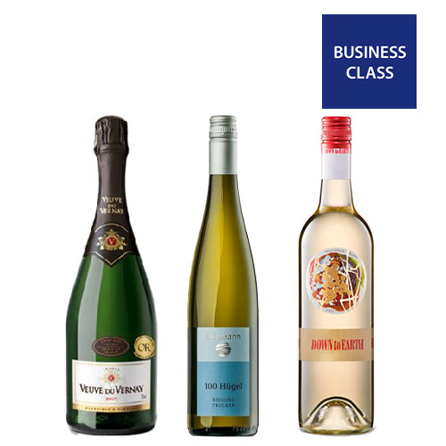 【送料当社負担】2024年度機内ワイン ビジネスクラス採用スパークリング・白ワイン3本セット