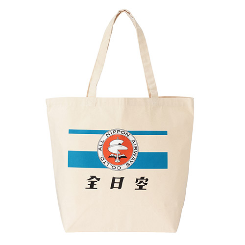 ＜ANAオリジナル＞レトロモチーフ 横型トートバッグ（モヒカンブルー）