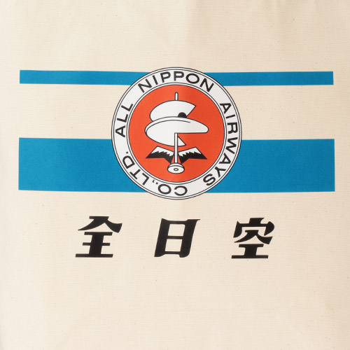 ＜ANAオリジナル＞レトロモチーフ 横型トートバッグ（モヒカンブルー）