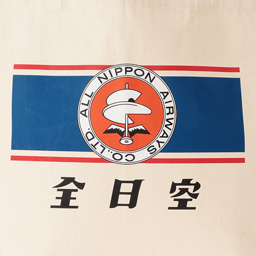 ＜ANAオリジナル＞レトロモチーフ 横型トートバッグ（ネイビー）