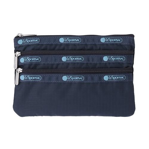 ＜ANAオリジナル＞LeSportsac for ANA　CARLIN ZIP TOP TOTE BAG＆３ZIP　COSMETIC（DEEP BLUE×Azure Blue）