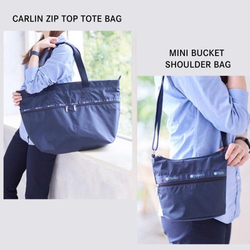 LeSportsac for ANA　CARLIN ZIP TOP TOTE BAG＆SHOULDER BAG (DEEP BLUE×Azure Blue)