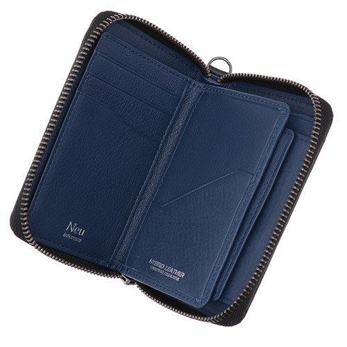 ＜ノイインテレッセ＞シャッテン2.0　ラウンドファスナーミドルウォレット中ベロ付