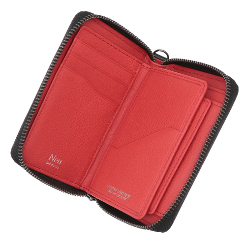 ＜ノイインテレッセ＞シャッテン2.0　ラウンドファスナーミドルウォレット中ベロ付