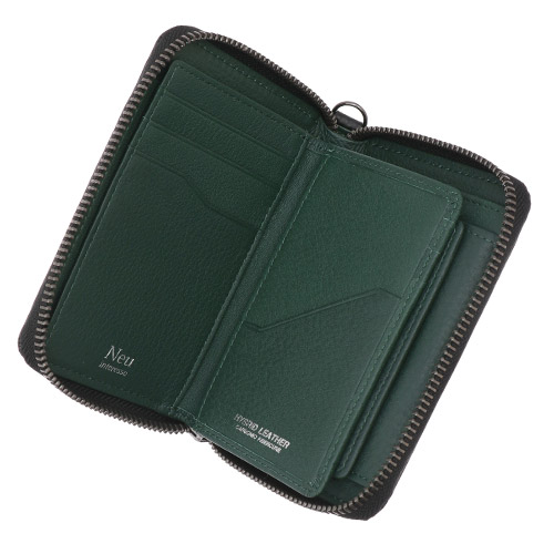＜ノイインテレッセ＞シャッテン2.0　ラウンドファスナーミドルウォレット中ベロ付