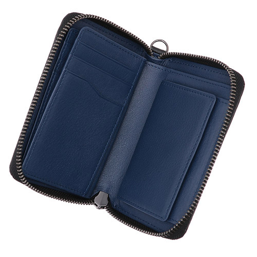 ＜ノイインテレッセ＞シャッテン2.0　ラウンドファスナーミドルウォレット中ベロ付