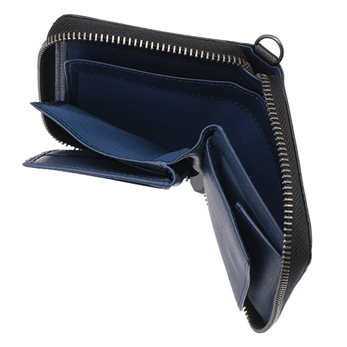 ＜ノイインテレッセ＞シャッテン2.0　ラウンドファスナーミドルウォレット中ベロ付