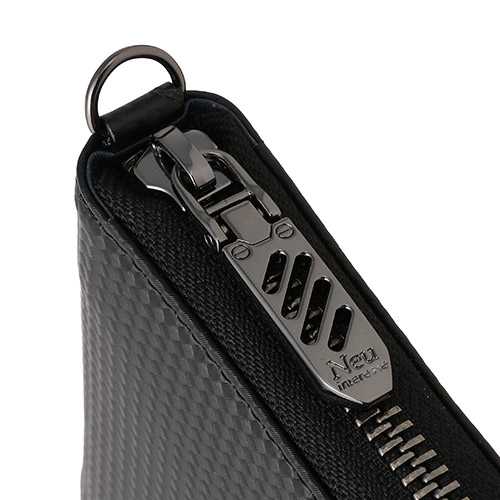 ＜ノイインテレッセ＞シャッテン2.0　ラウンドファスナーミドルウォレット中ベロ付