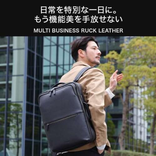 ＜EVOON＞マルチビジネスリュックレザー　（エボーン）