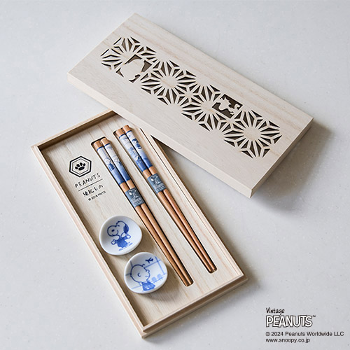 ＜ピーナッツ＞ペア箸＆箸置きセット