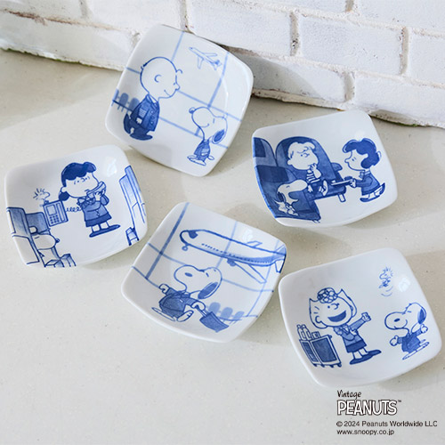 ＜ピーナッツ＞角皿5枚セット