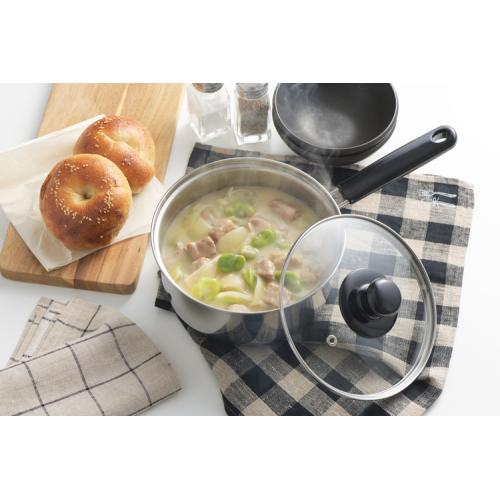 ＜ヨシカワ＞クイックルックベーシック　片手鍋18cm