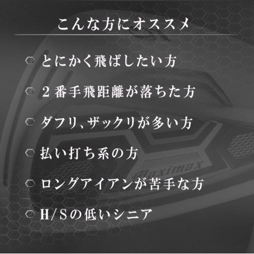 ＜ワークスゴルフ＞マキシマックスアイアン　6本セット　標準カーボンシャフト