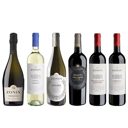【送料当社負担】イタリア名門ワイナリー「ゾーニン」を満喫する赤、白、スパークリングワイン6本セット
